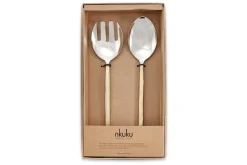 Sirkali Salad Server Set - Brushed Gold (Set of 2)