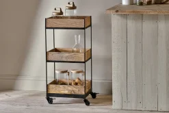 Soma Mango Wood Storage Trolley