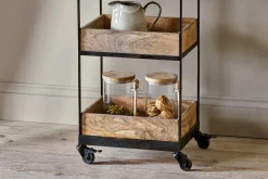 Soma Mango Wood Storage Trolley