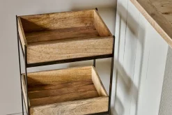Soma Mango Wood Storage Trolley