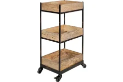 Soma Mango Wood Storage Trolley