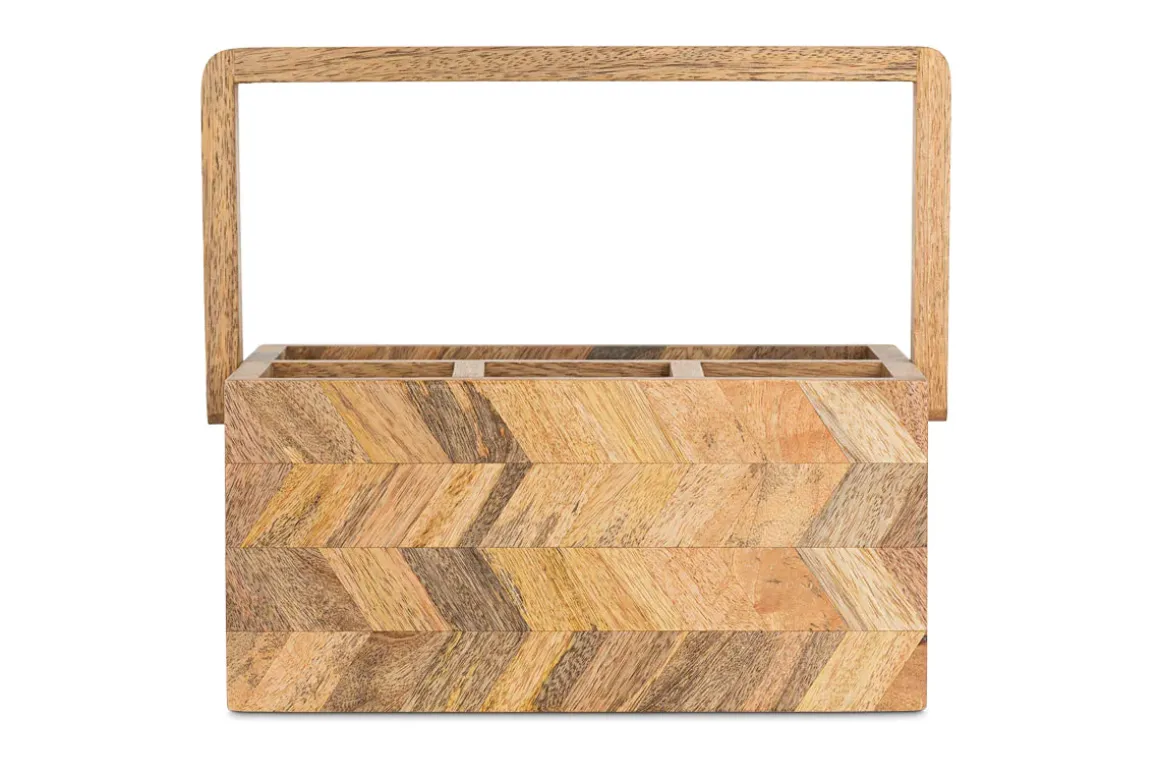 Sukha Mango Wood Caddy - Natural