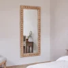 Tannir Carved Mango Wood Mirror - Natural