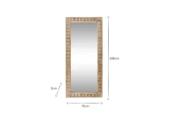 Tannir Carved Mango Wood Mirror - Natural