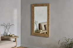 Tannir Mango Wood Carved Mirror - Natural