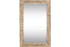 Tannir Mango Wood Carved Mirror - Natural