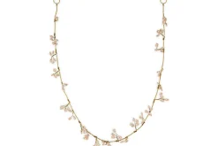 Tanu Mango Wood Beaded Garland - Brass & Natural