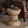 Taru Carved Side Table - Natural