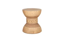 Taru Carved Side Table - Natural