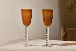 Thimma Wine Glass - Amber (Set of 2)