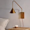 Thottam Swing Arm Wall Lamp - Antique Brass