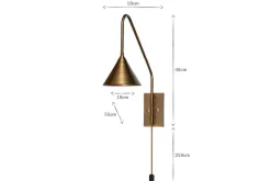 Thottam Swing Arm Wall Lamp - Antique Brass