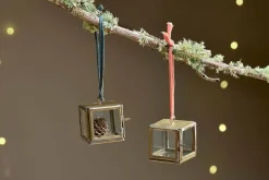 Tiny Kiko Box Decorations (Set of 2) - Antique Brass