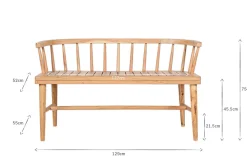 Tipu Acacia Wood Bench