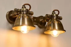 Tubu Brass Double Spot Light - Antique Brass