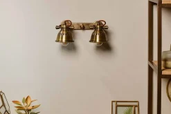 Tubu Brass Double Spot Light - Antique Brass