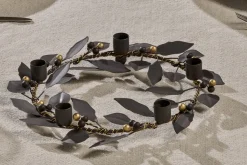 Tula Garland Candle Holder - Brass & Rust