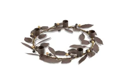 Tula Garland Candle Holder - Brass & Rust