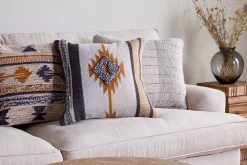 Tussi Mara Cushion Cover - Mustard & Grey