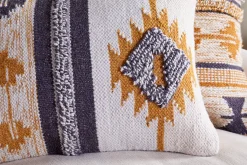 Tussi Sia Cushion Cover - Mustard & Grey