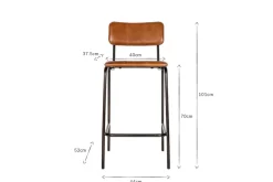 Ukari Counter Chair - Aged Tan