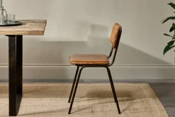 Ukari Leather Dining Chair - Aged Tan