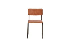 Ukari Leather Dining Chair - Aged Tan