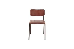 Ukari Leather Dining Chair - Chocolate Brown