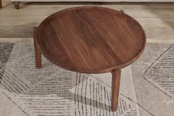 Umar Mango Wood Coffee Table - Dark Brown