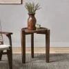 Umar Mango Wood Side Table - Dark Brown