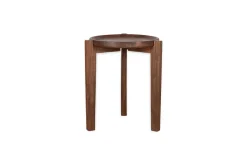 Umar Mango Wood Side Table - Dark Brown