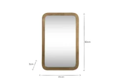 Ungura Rounded Mirror - Antique Brass - Small