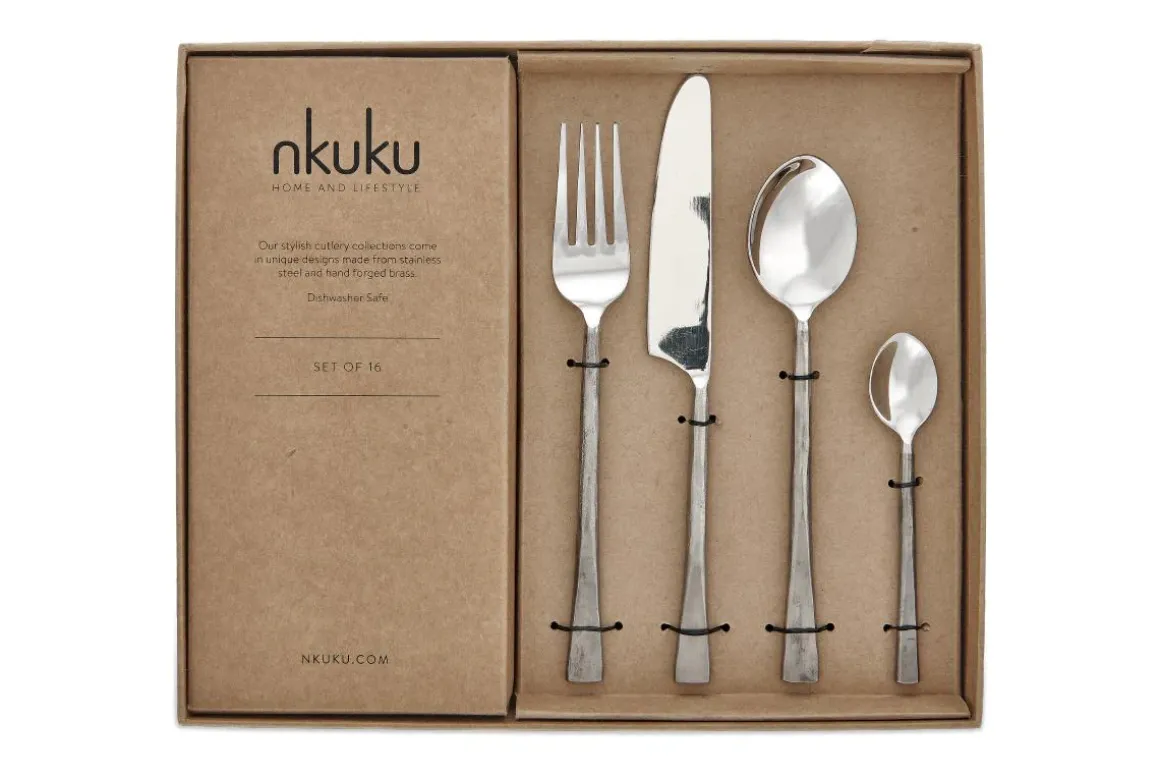 Usa Cutlery Set - Brushed Silver (Set of 16)