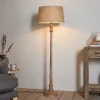 Usha Classic Wooden Floor Lamp - Natural