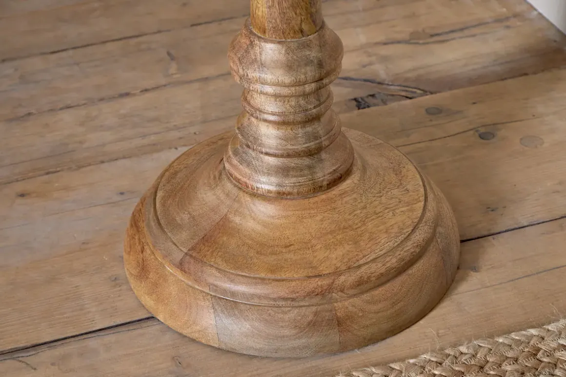 Usha Classic Wooden Floor Lamp - Natural