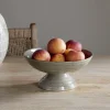 Valinha Earthenware Footed Bowl - Grey
