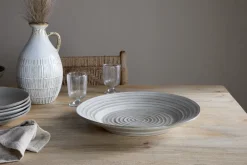 Valinha Earthenware Round Platter - Grey