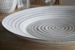 Valinha Earthenware Round Platter - Grey