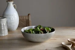 Valinha Earthenware Serving Bowl - Grey