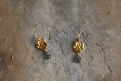 Veera Labradorite Earrings - Gold