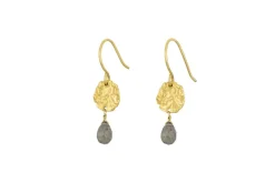 Veera Labradorite Earrings - Gold