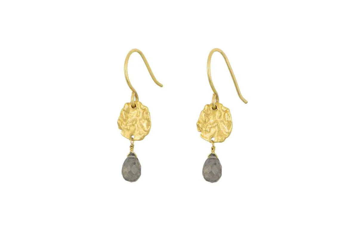 Veera Labradorite Earrings - Gold