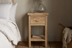 Vivan Grooved Bedside Table - Natural