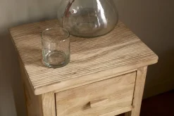 Vivan Grooved Bedside Table - Natural
