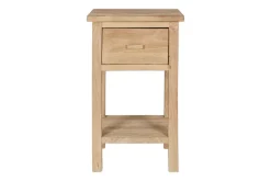 Vivan Grooved Bedside Table - Natural