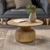 Vivan Grooved Wood Coffee Table