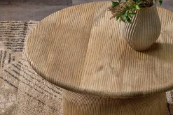 Vivan Grooved Wood Coffee Table