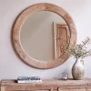 Vivan Grooved Wood Mirror - Natural