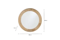 Vivan Grooved Wood Mirror - Natural