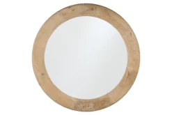 Vivan Grooved Wood Mirror - Natural
